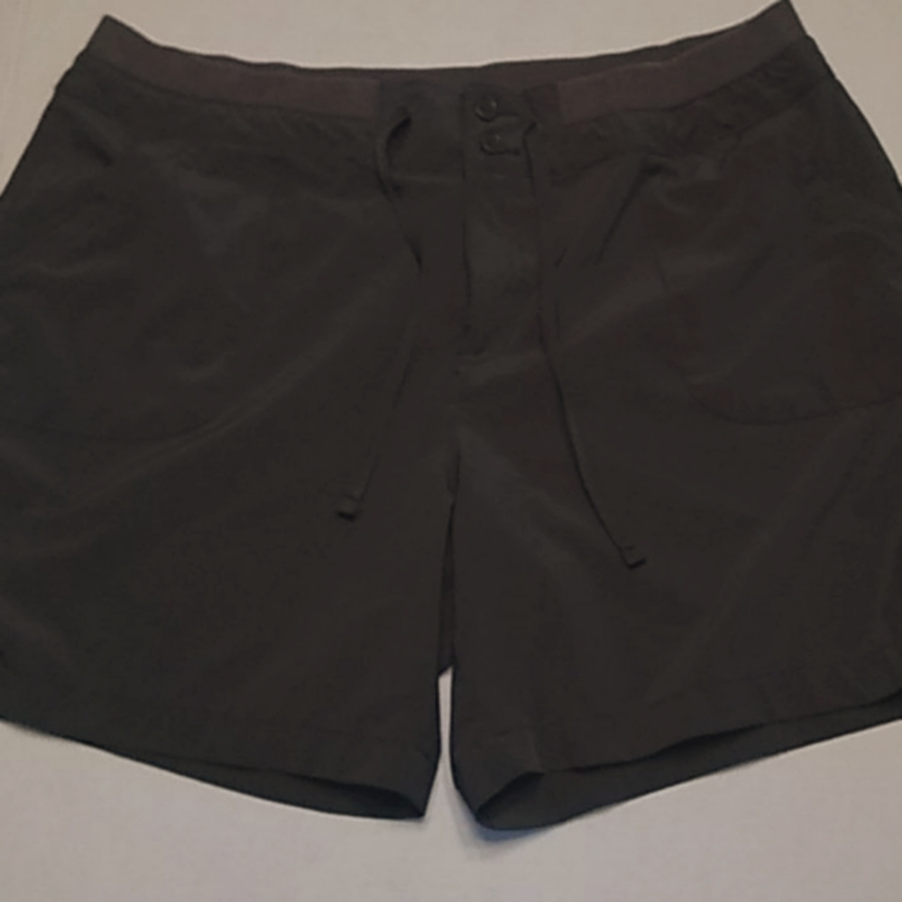 Indigo shorts.